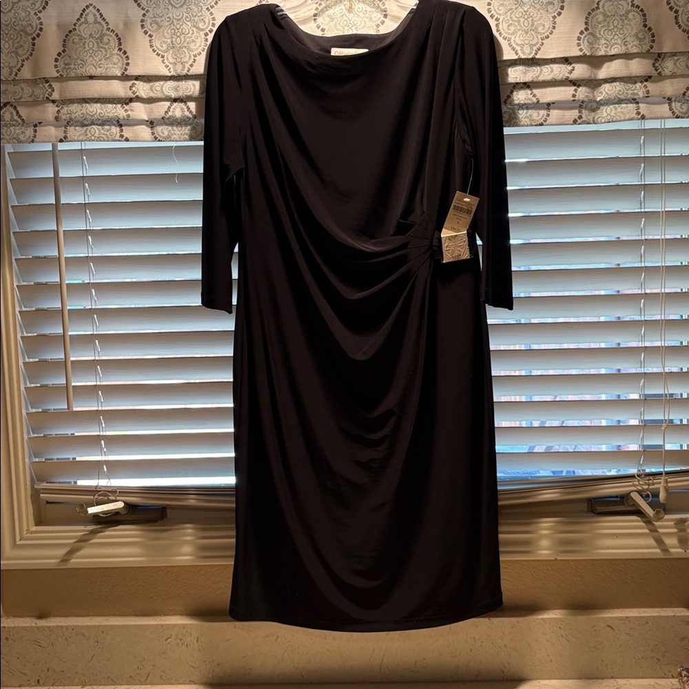 Coldwater Creek Black Gathered Dress